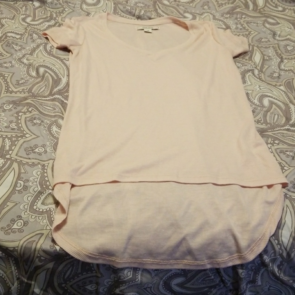 Pink Adam Levine t shirt v neck longer in the back